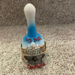 Handmade ceramics made in Roma bell with San Pietro square